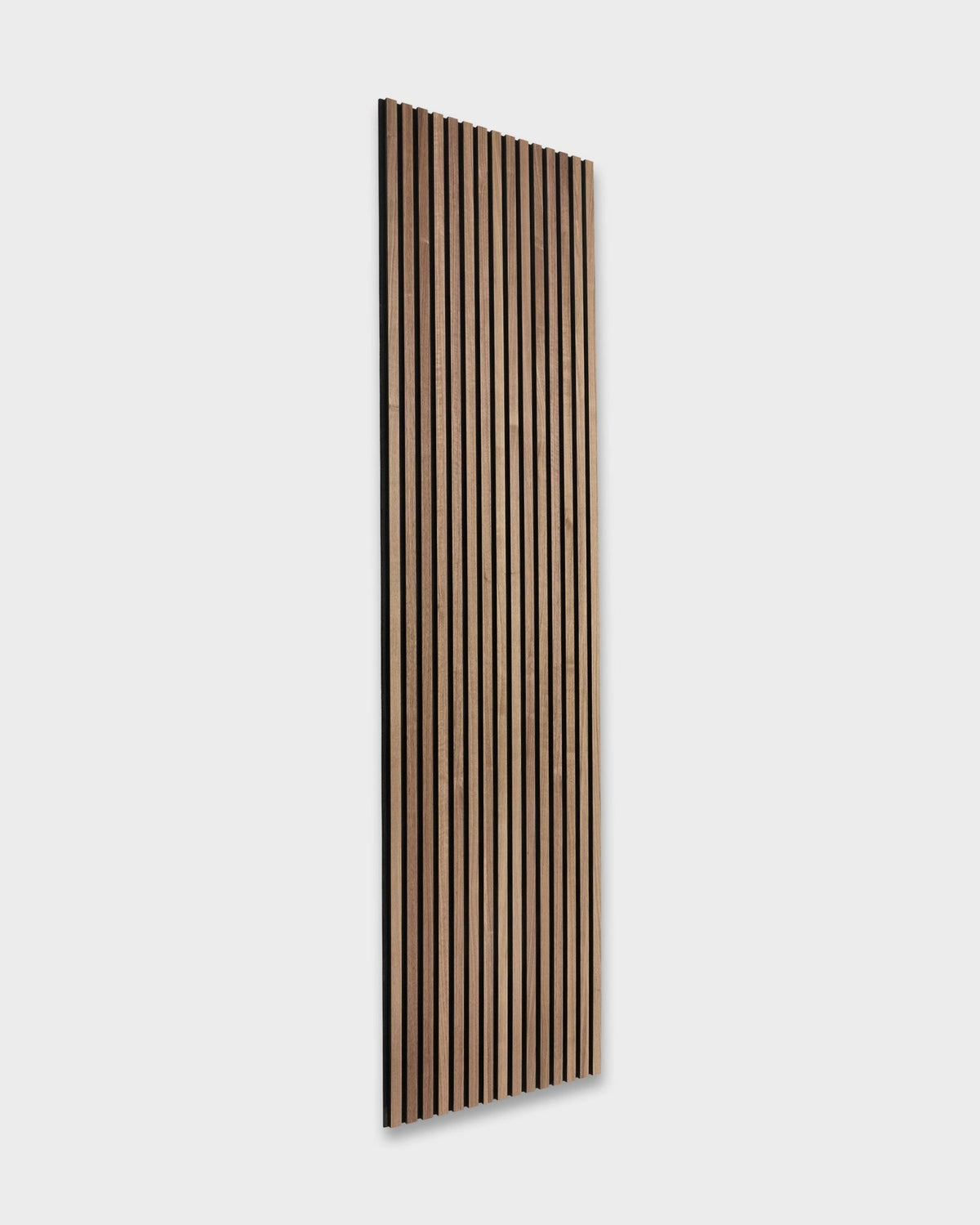 Akupanel | Acoustic Panel / Natural Wood, Walnut, Black Felt, 240 x 60 cm