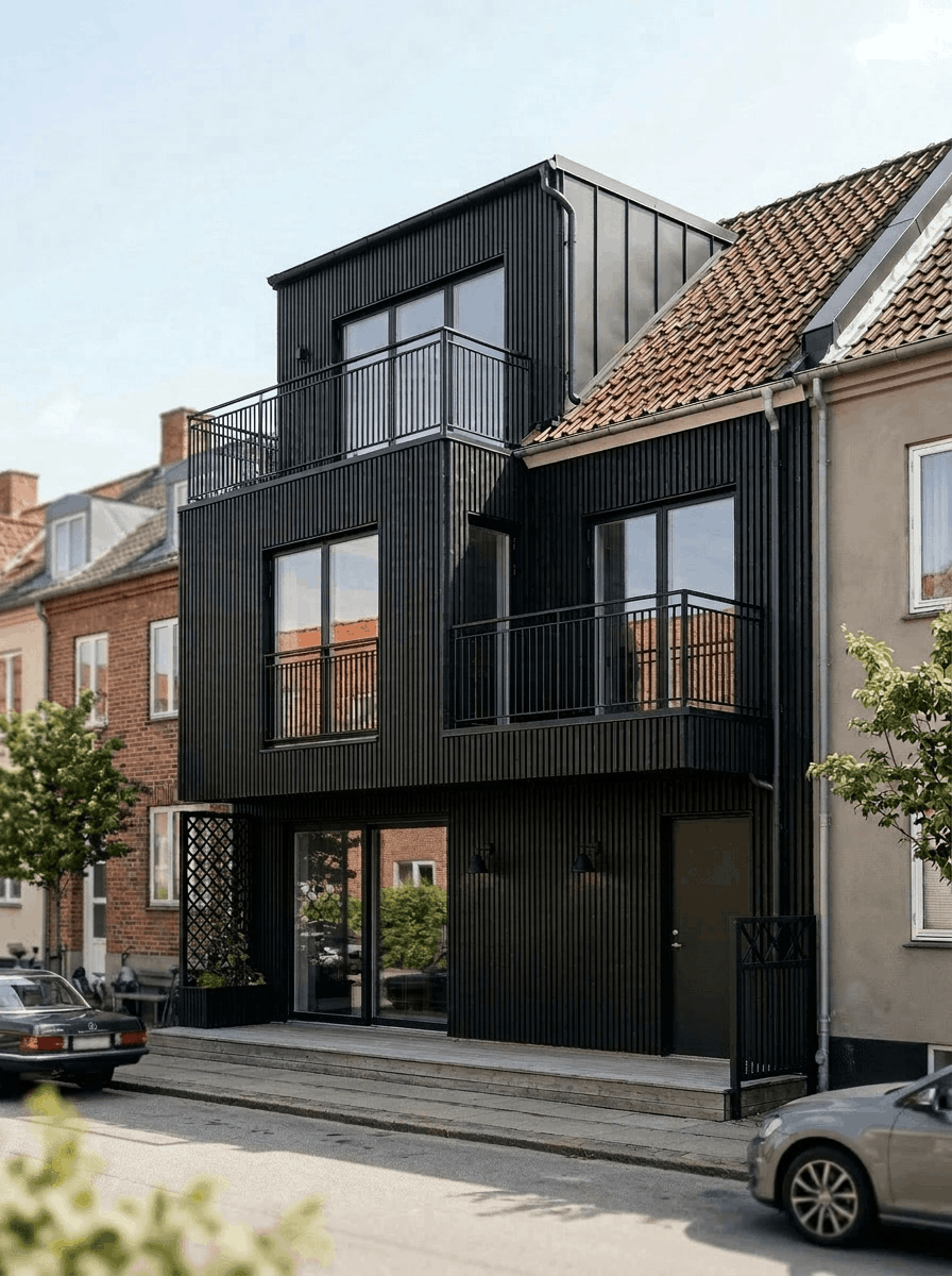 Aluwood | Outdoor Panel / Thermowood, Black, 240 x 45,1 cm 