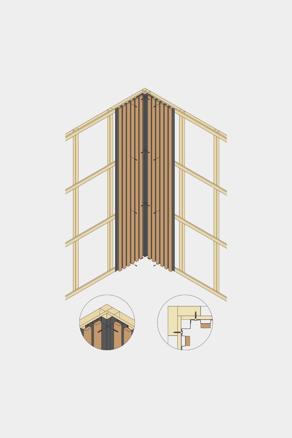 Installation Products | Aluwood / Inside corner, 240 cm 