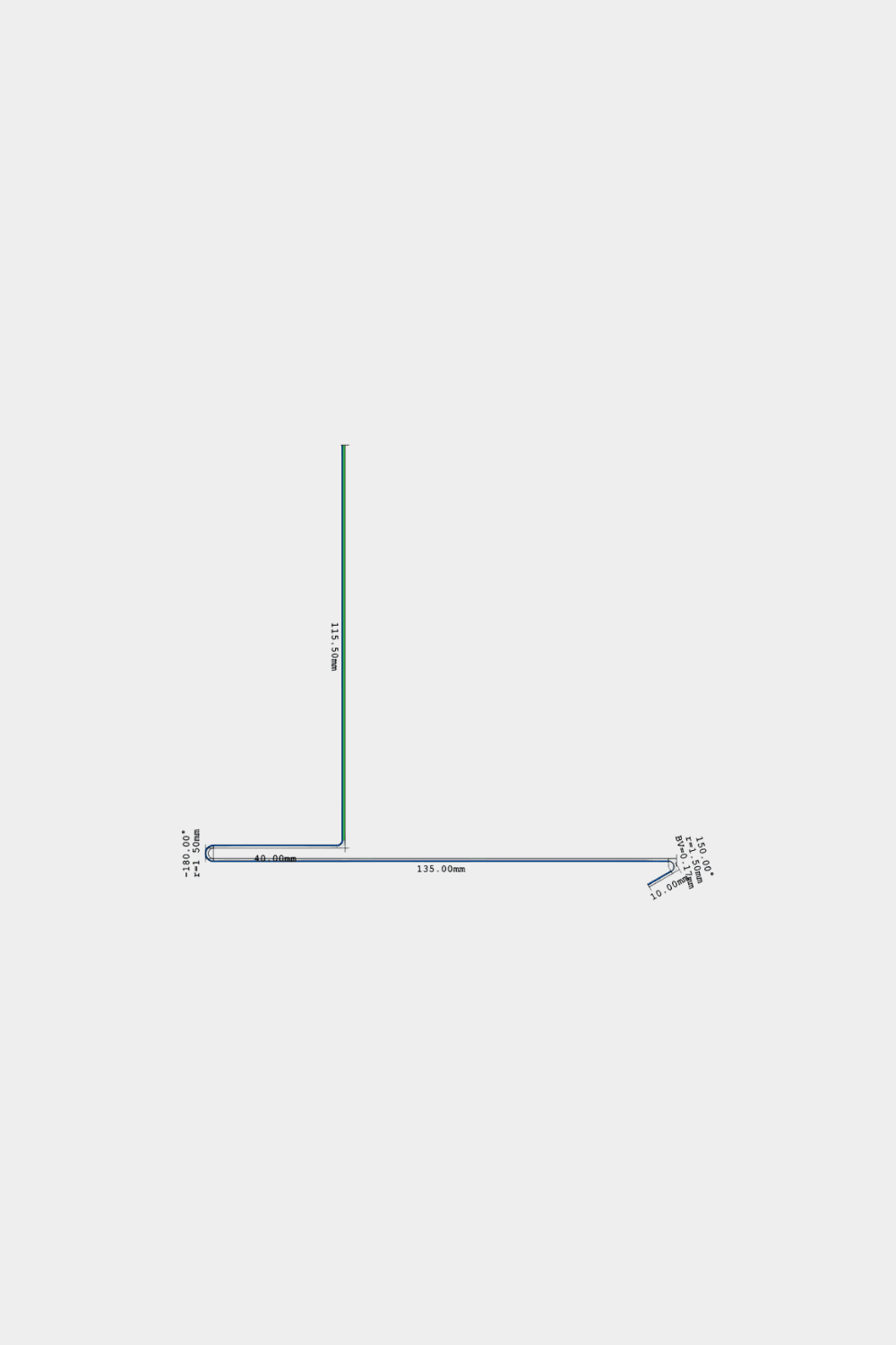 Liniendiagramm zur Montage des Aluwood Fassadenpaneels für den Außenbereich mit Aluminiumkante und Maßbereichen: 456.6mm, 153.5–602mm, 321.9–523.3mm in Winkeln.