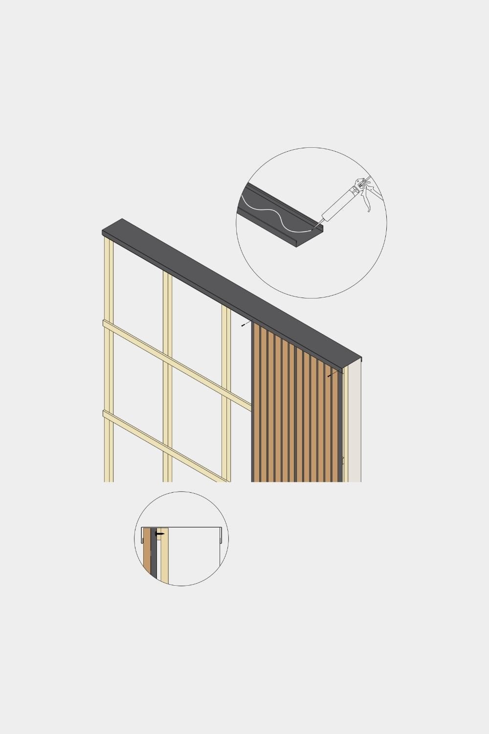 Installation Products | Aluwood / Level Wall Capping, 240 cm (25 cm wide) 