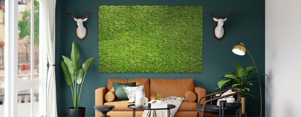 Green moss panel from WoodUpp